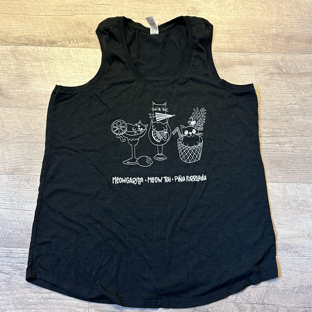 Cat Lady Box Black Cocktail Tank Top
